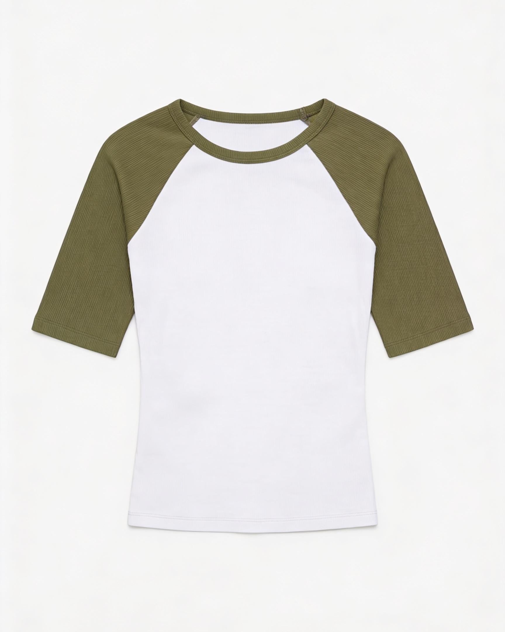 SINE 3/4 TOP - WHITE/ARMY
