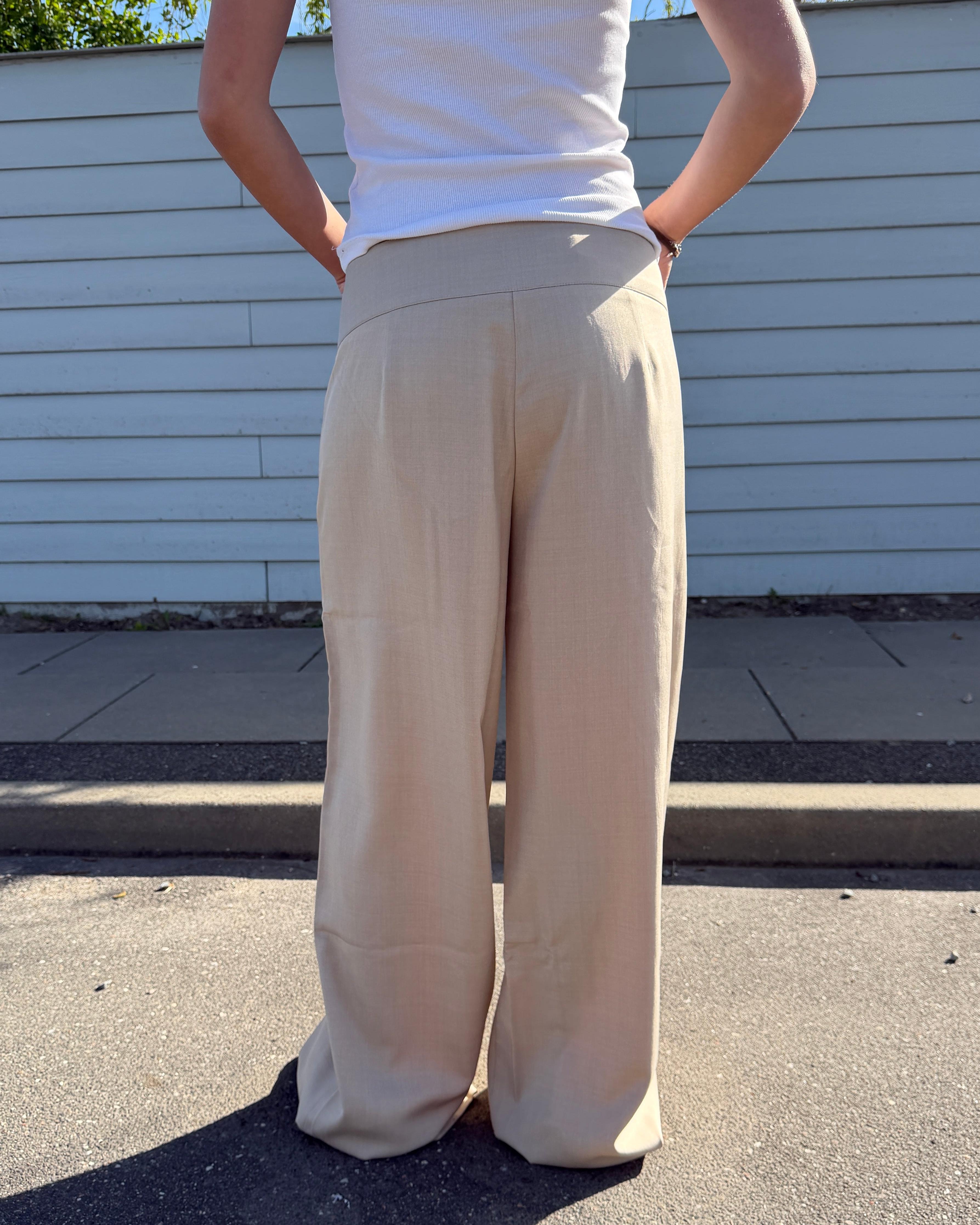 SOPHIE SUIT PANT - SAND - Dinvintageshop