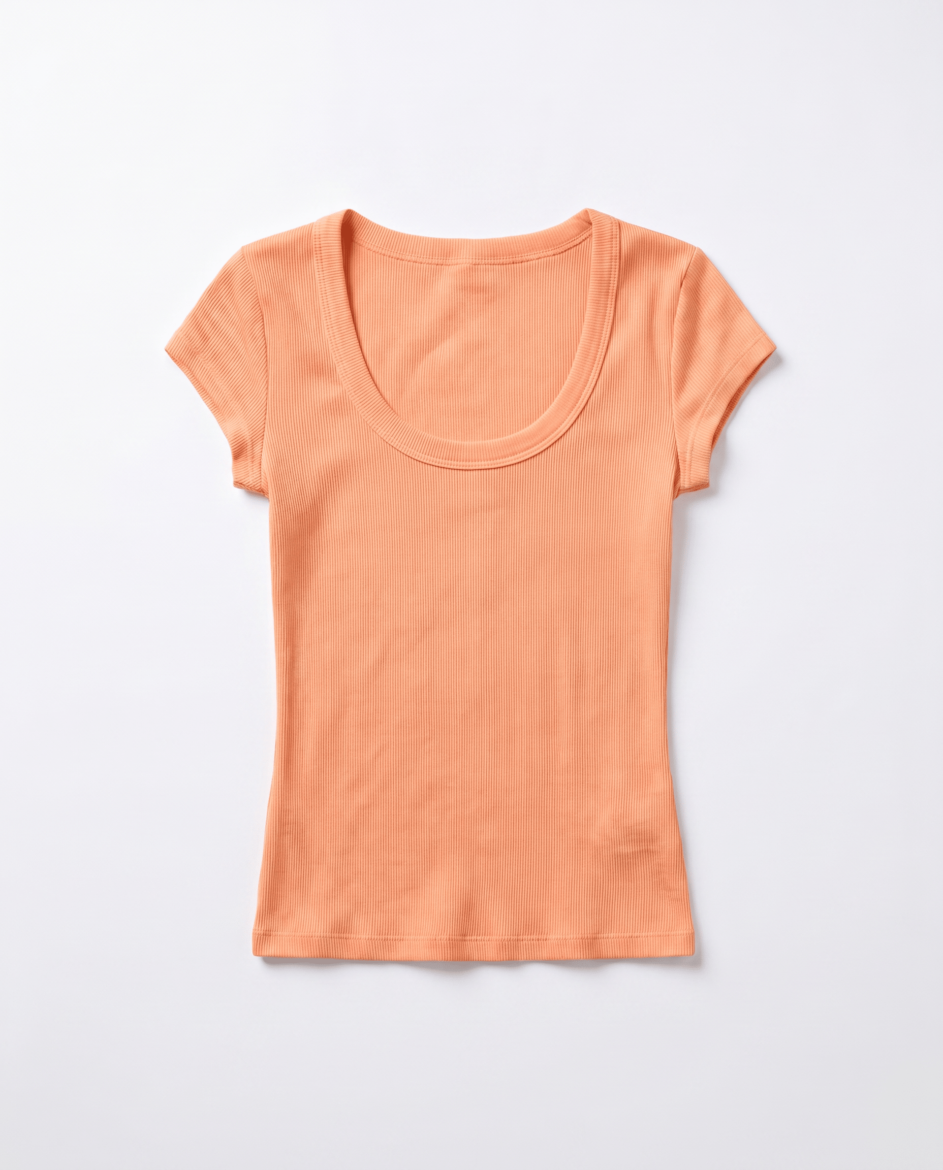 THEA KORTÆRMET T - SHIRT - CORAL - Dinvintageshop