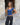 THEA KORTÆRMET T - SHIRT - ROYAL BLUE - Dinvintageshop
