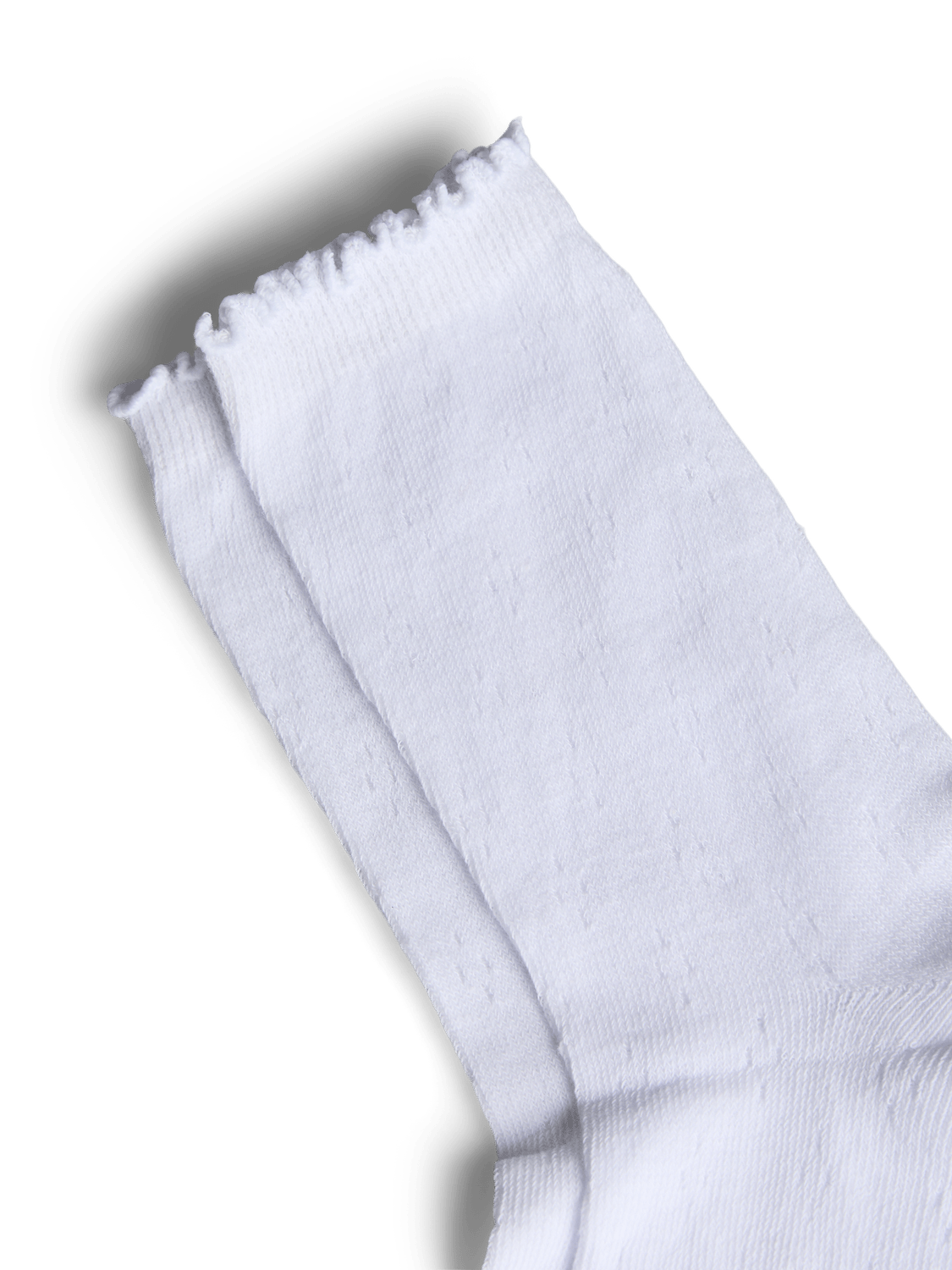 THERESE POINTELLE SOCKS - BRIGHT WHITE - Dinvintageshop