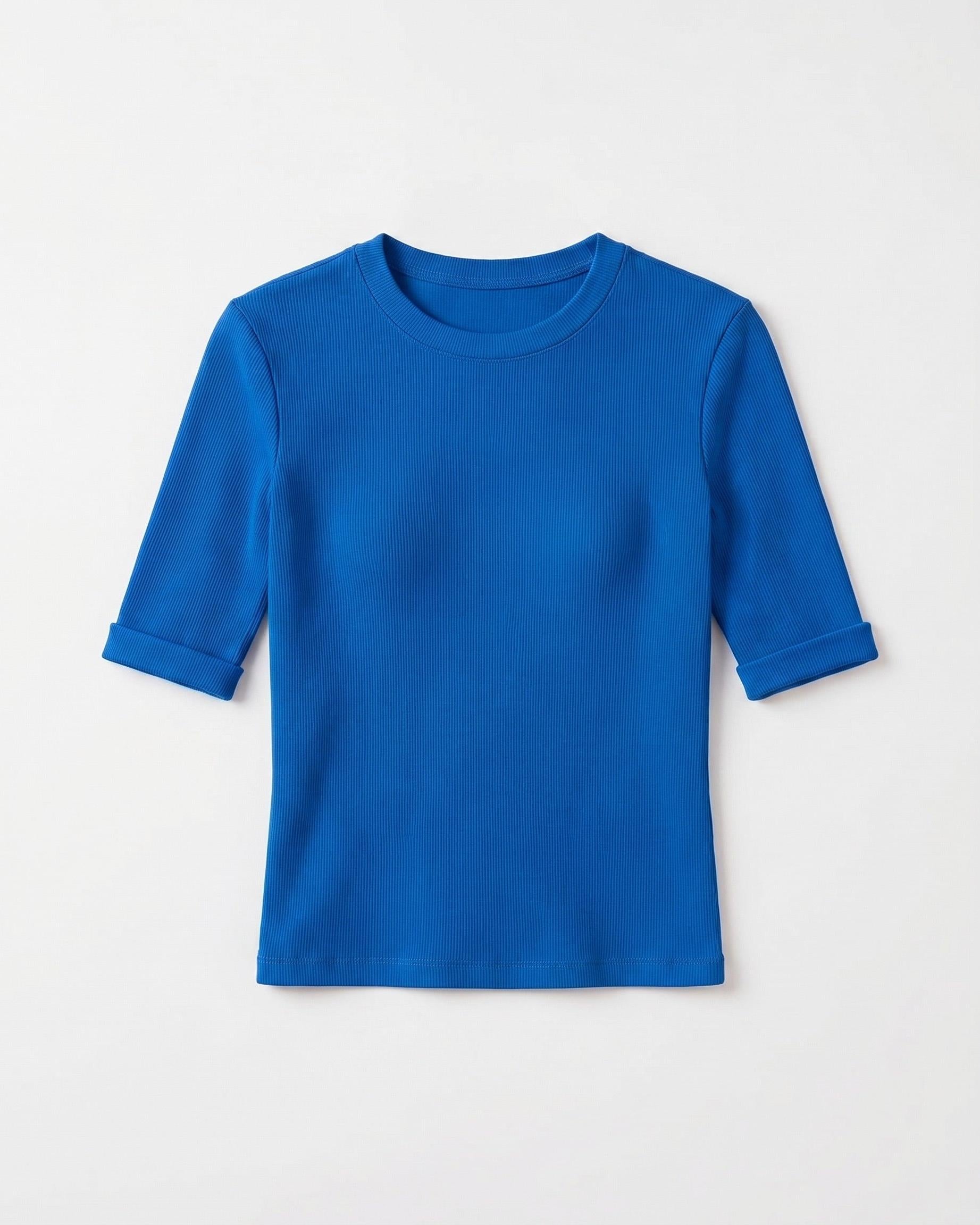 TINE 3/4 SLEEVE T - SHIRT - ROYAL BLUE - Dinvintageshop