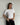 TINE 3/4 SLEEVE T - SHIRT - WHITE - Dinvintageshop