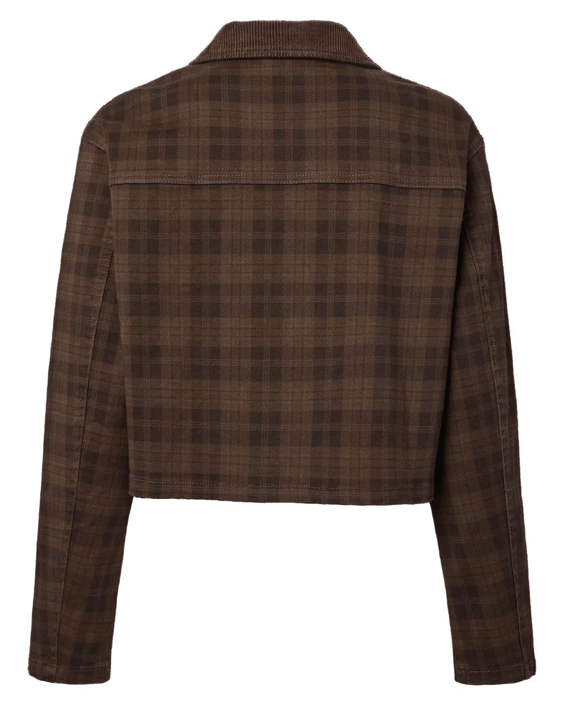 VERA SHORT JACKET - BROWN CHECK