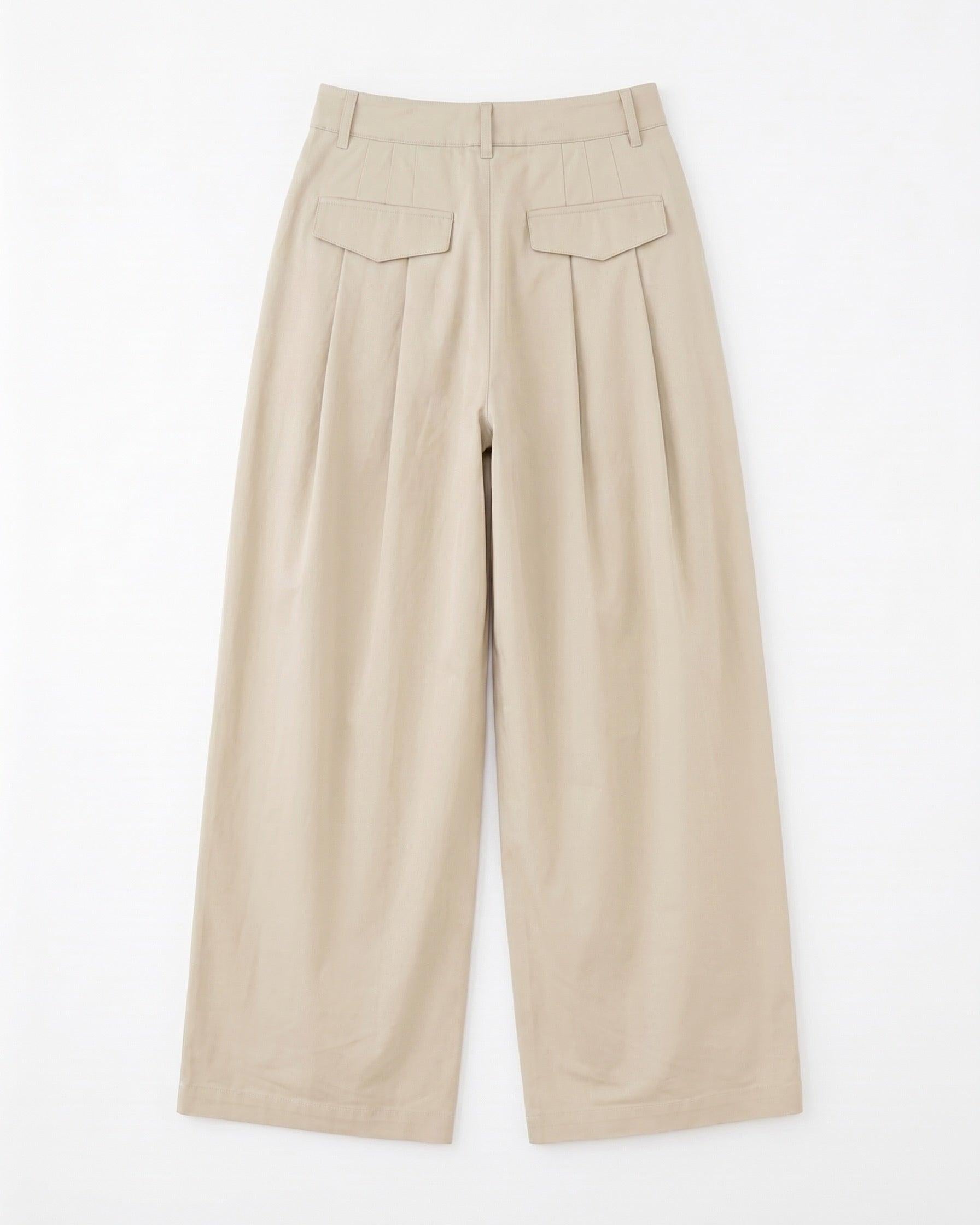 VICTORIA BAGGY PANT - SAND - Dinvintageshop