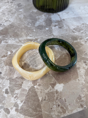 2-PACK BRACELETS - CREAM/MATCHA GREEN